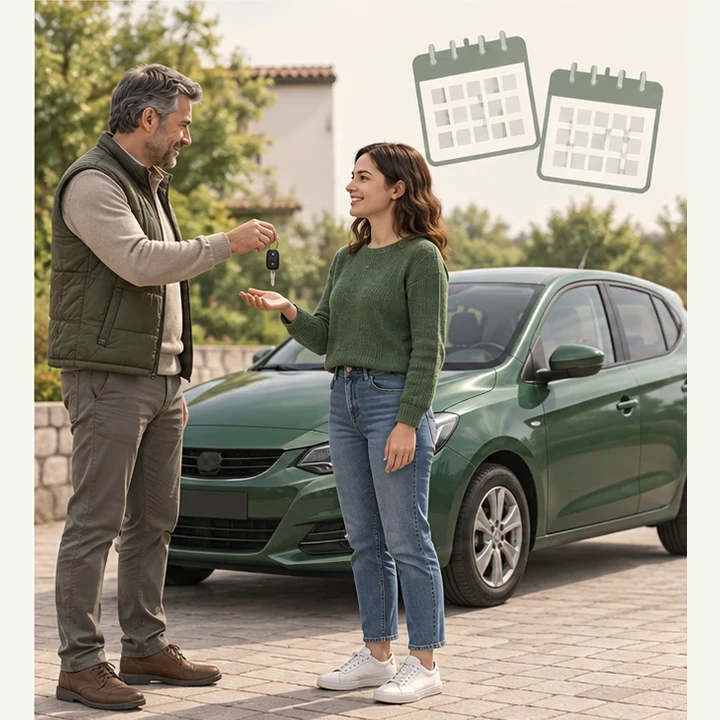 La persona titular entrega las llaves a quien conducirá el coche habitualmente
