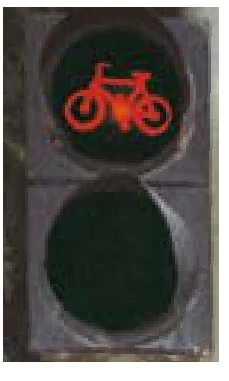 Semáforo con una bicicleta