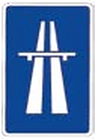 Señal S-1 que identifica una autopista