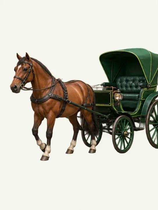 Vehículo ligero arrastrado por un caballo