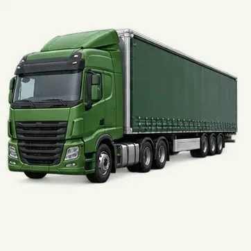 Tractocamión unido a un semirremolque