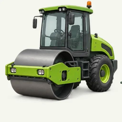 Máquina automotriz de obras con rodillo