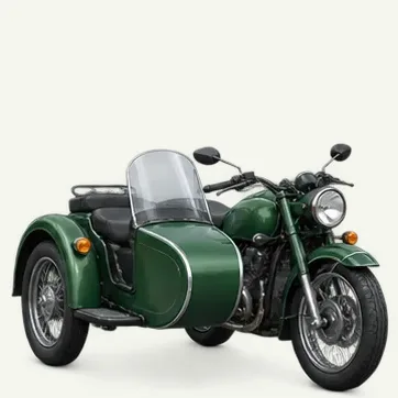 Motocicleta con sidecar lateral
